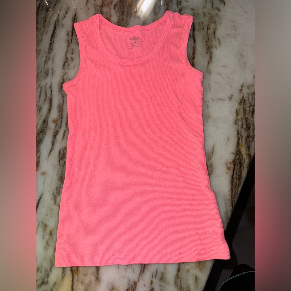 1989 Place light pink medium girls tank top